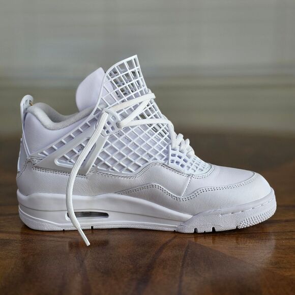 Nike Air Jordan 4 ‘Net’ Mid Retro Basketball Shoes White Women's 6 LE FN7251-107 - Picture 6 of 12